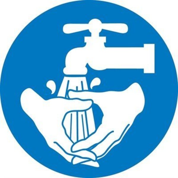 Nmc Wash Hands Iso Label, Pk5 ISO417AP